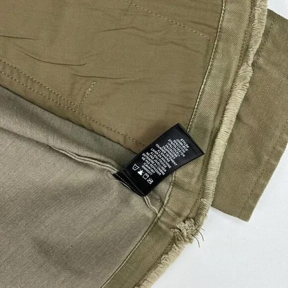 New Sanctuary Los Angeles Men Military Green Olive Utility Shirt Jacket US XL